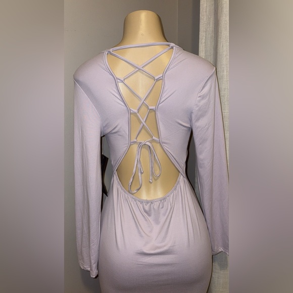Dresses & Skirts - Elegant Lavender Long Sleeve Dress